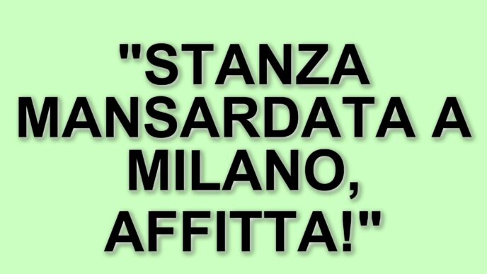 Affitto a Milano: stanza mansardata a mille euro al mese in condivisione con altri inquilini