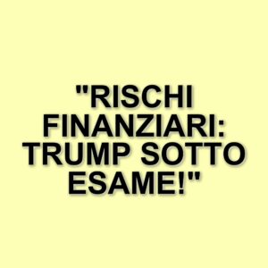 Analisi della volatilità finanziaria: segnali di recessione e le sfide di Trump
