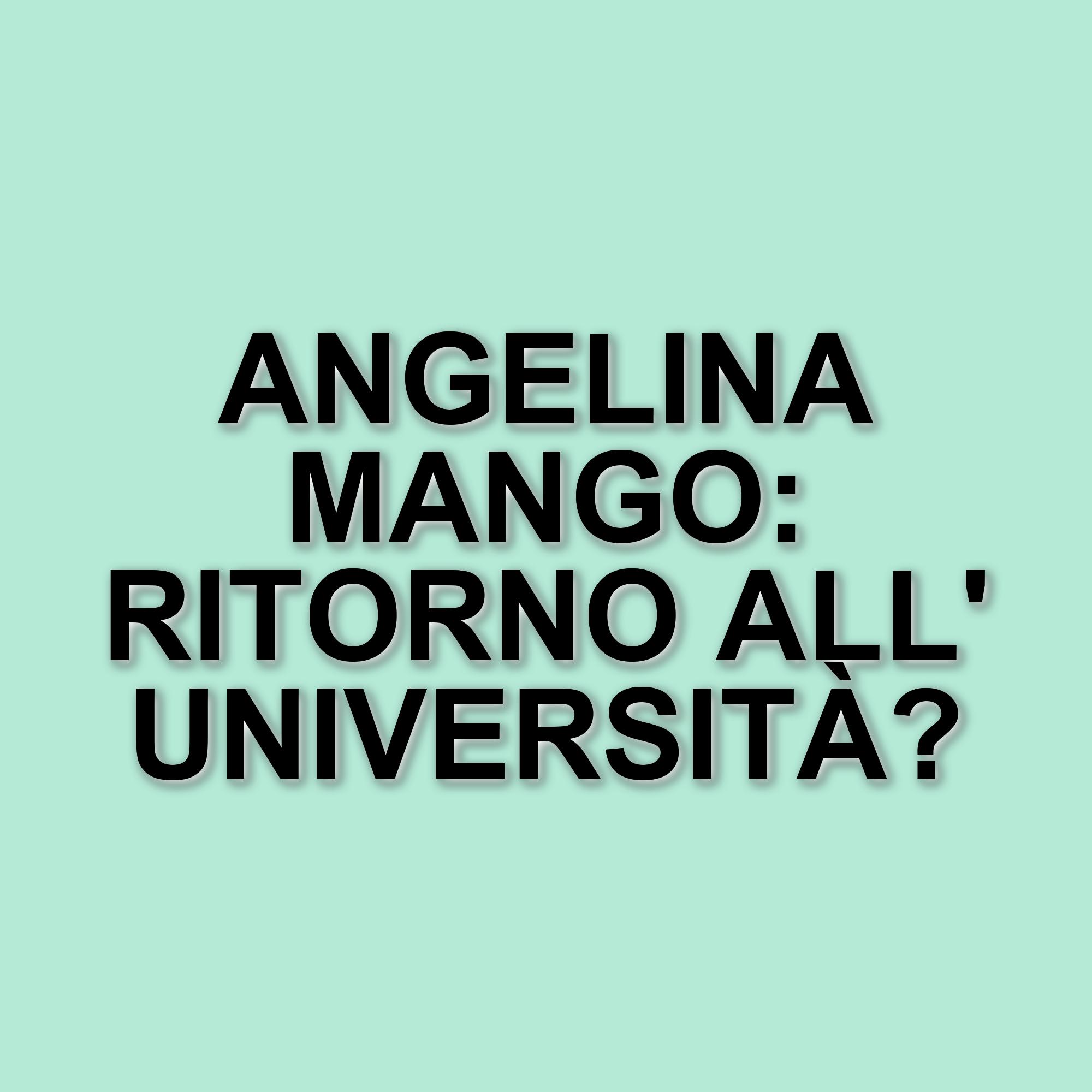Angelina Mango riprende gli studi universitari dopo una pausa dalla musica