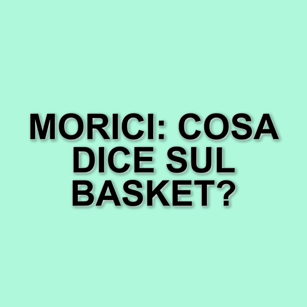 Antonino Morici: un'icona della pallacanestro italiana e le sue riflessioni sullo sport