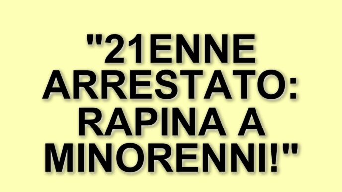 Arrestato un 21enne per tentata rapina ai danni di due minorenni a San Felice a Cancello