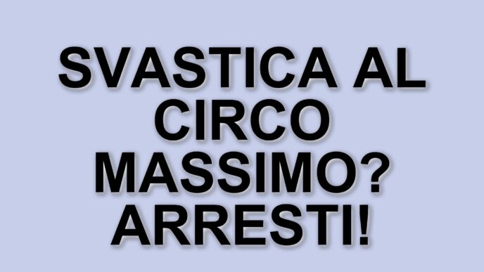 Bandiera con svastica al Circo Massimo durante Italia-Spagna: arrestato giovane neofascista