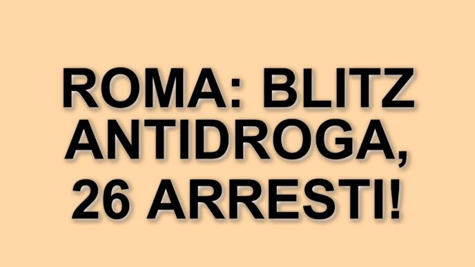 Blitz antidroga a Roma: 26 arresti e un giro d'affari da milioni