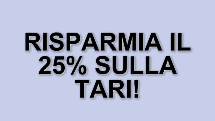 Bonus rifiuti 2025: sconto del 25% sulla Tari per famiglie a basso reddito