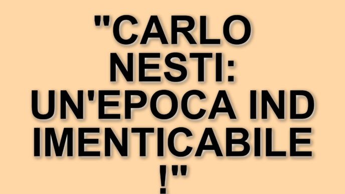 Carlo Nesti: il telecronista che ha segnato un'epoca nel mondo dello sport