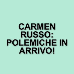 Carmen Russo: il ritorno in tv e la polemica con Milly Carlucci