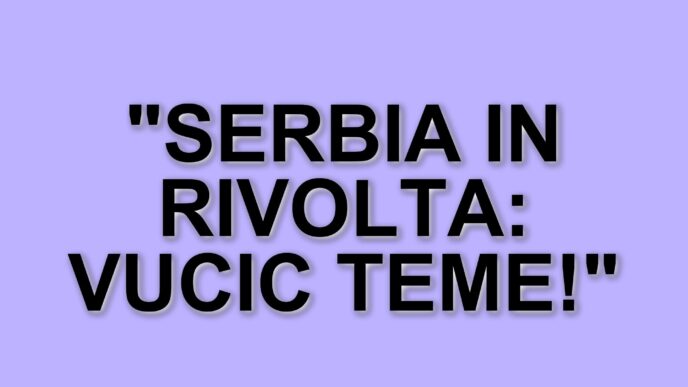 Cresce la protesta in Serbia: il presidente Vucic si prepara a elezioni anticipate