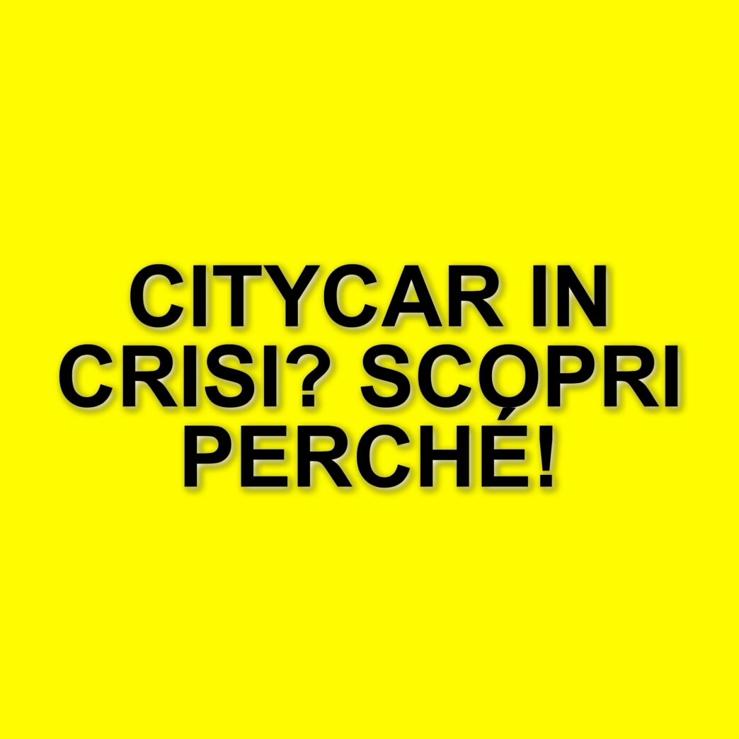 Crisi delle citycar in Italia: il segmento B perde quote di mercato nel 2025
