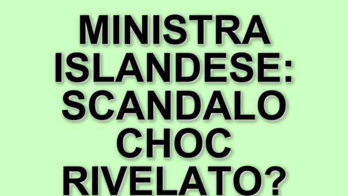 Dimissioni della ministra islandese: la rivelazione di una relazione con un minorenne scuote il governo