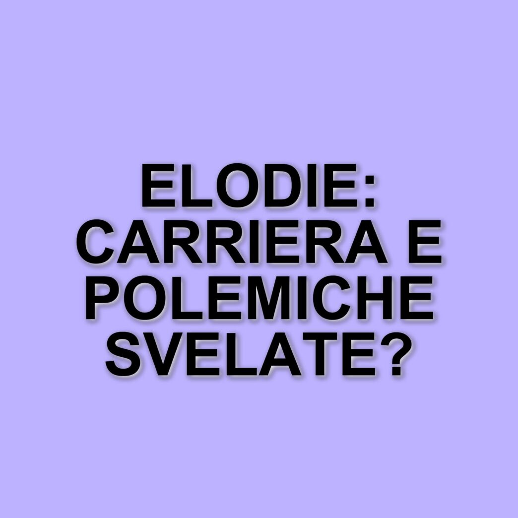 Elodie protagonista a Domenica In: dalla carriera alle polemiche sul gender gap