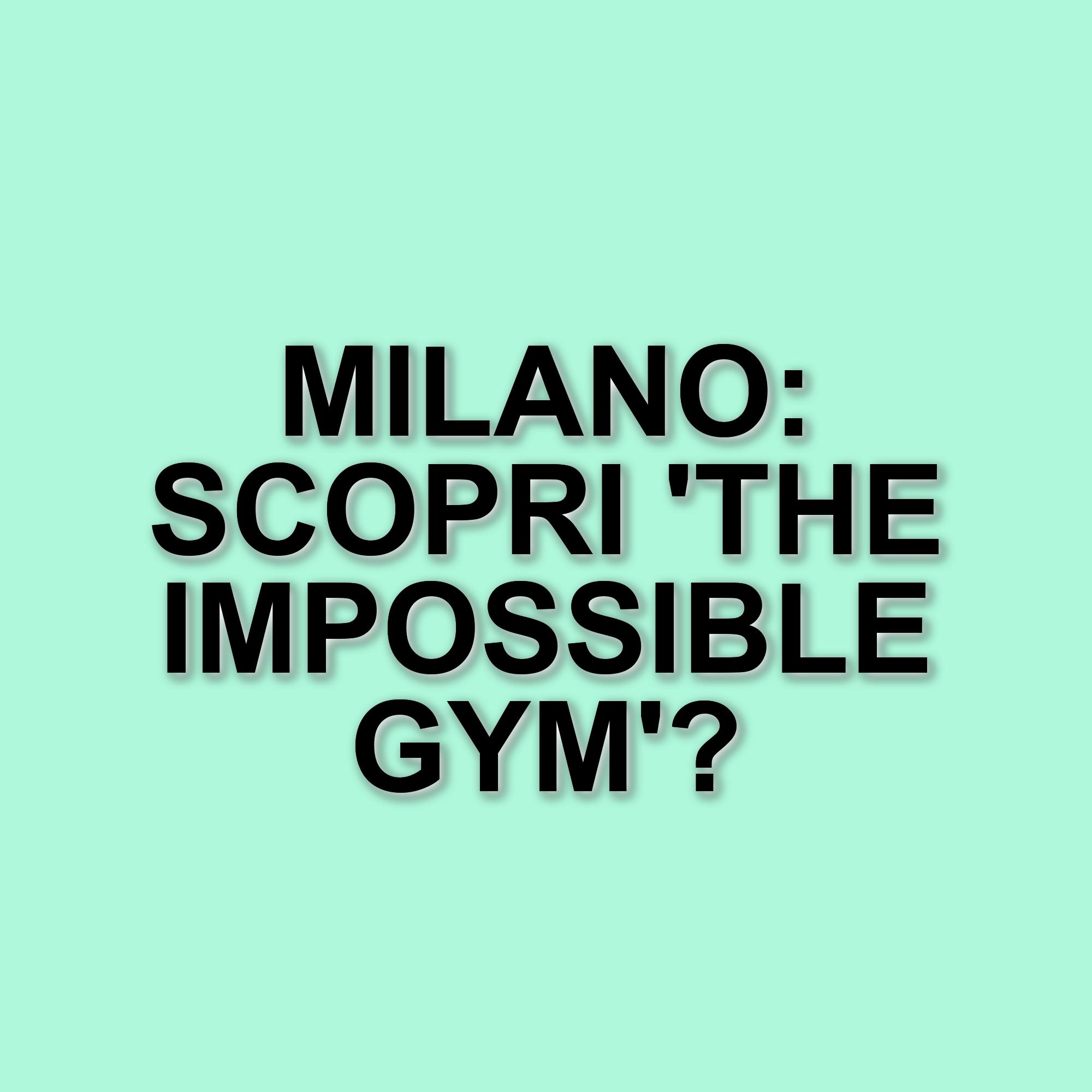 Milano ospita 'The Impossible Gym': un'installazione per sensibilizzare sull'obesità