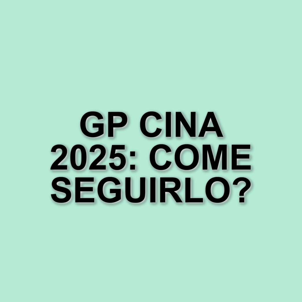 Formula 1: il gp della cina 2025, orari e modalità di visione su tv8 e sky