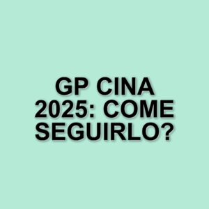 Formula 1: il gp della cina 2025, orari e modalità di visione su tv8 e sky
