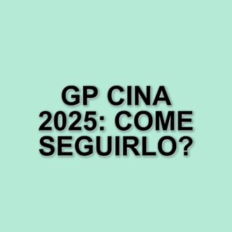 Formula 1: il gp della cina 2025, orari e modalità di visione su tv8 e sky