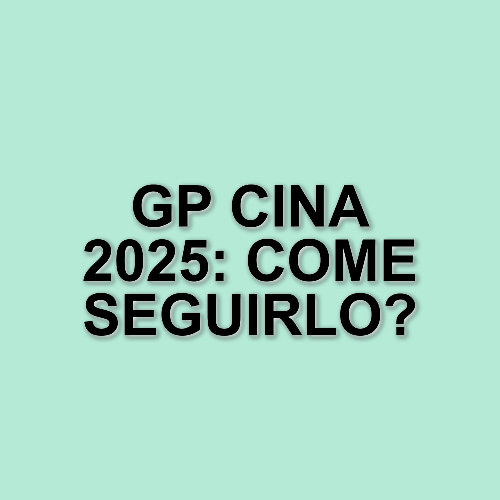Formula 1: il gp della cina 2025, orari e modalità di visione su tv8 e sky