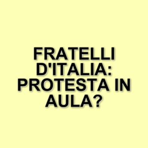Fratelli d'Italia protesta in aula contro i fondi spesi per la manifestazione per l'Europa
