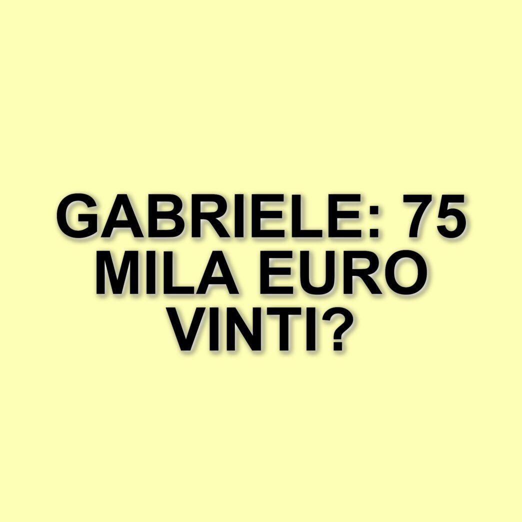 Gabriele trionfa a L’Eredità: il campione porta a casa 75 mila euro