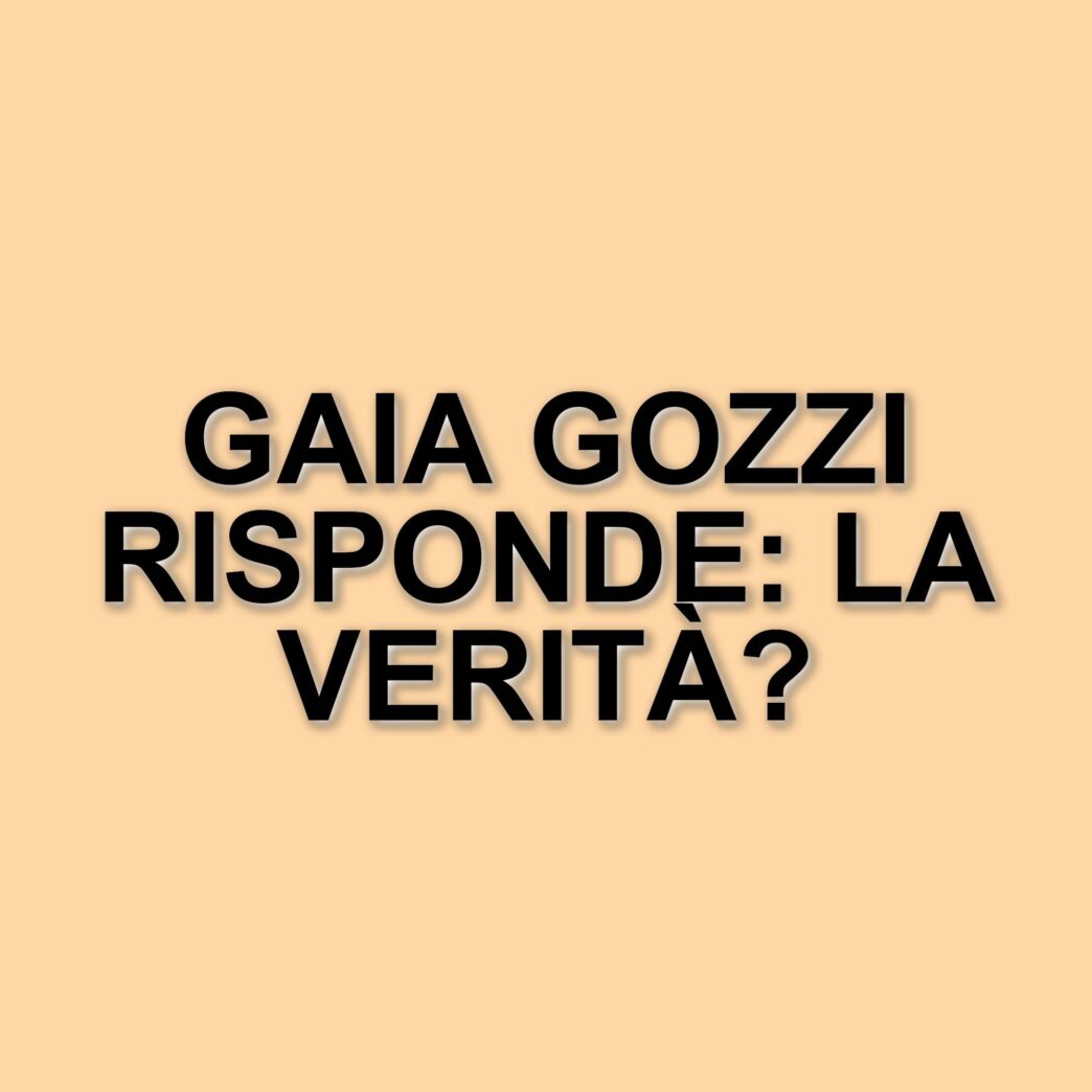 Gaia Gozzi risponde alle critiche di Enzo Miccio e Davide Maggio dopo Sanremo