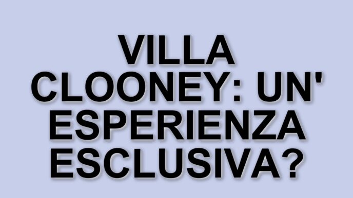 Un'opportunità esclusiva: cinque giorni con George Clooney e Amal sul lago di Como