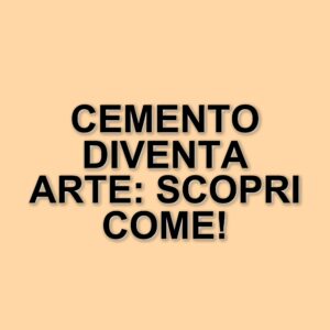 Il cemento diventa ecosostenibile: l'innovazione di Gianluca Rona per il Giardino delle Idee