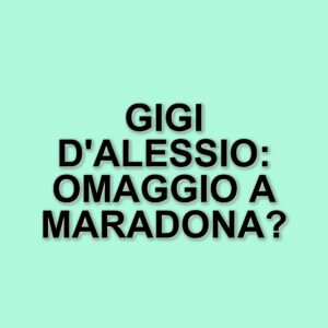 Gigi D'Alessio ricorda Diego Maradona e annuncia nuovi concerti a Napoli