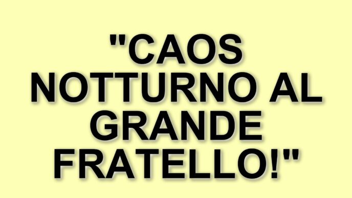 Grande Fratello: lite notturna tra concorrenti scatena il caos nella casa