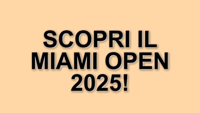I migliori tennisti del mondo si preparano per il Miami Open 2025: tutto quello che c'è da sapere