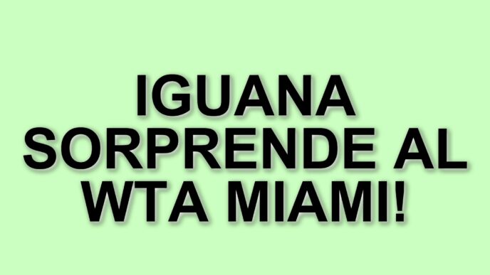 Iguana invade il campo durante il WTA 1000 di Miami: un episodio curioso che ha sorpreso tutti