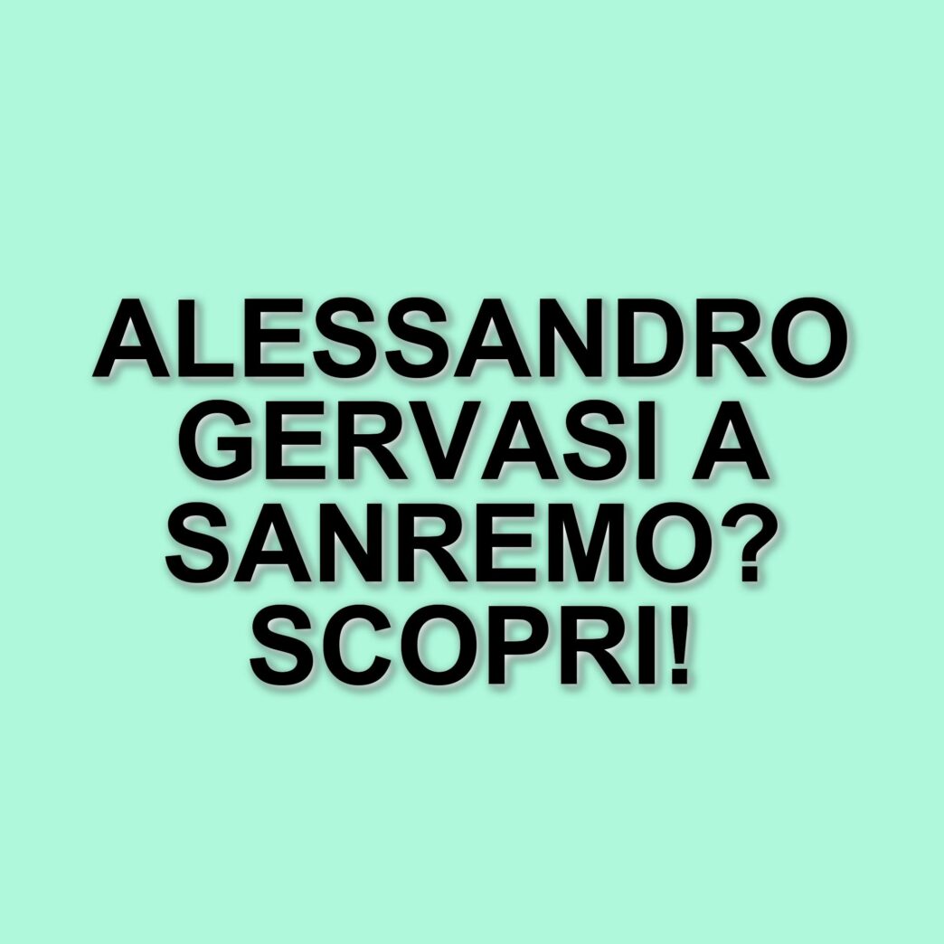 Alessandro Gervasi: il giovane talento musicale e il supporto della sua famiglia