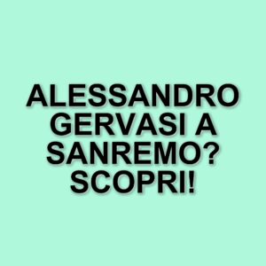 Alessandro Gervasi: il giovane talento musicale e il supporto della sua famiglia