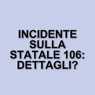 Incidente stradale sulla Statale 106 Jonica: due feriti e traffico paralizzato