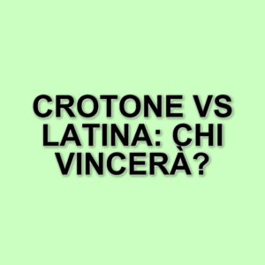 Crotone e Latina si sfidano: obiettivi di classifica in gioco nella diretta di sabato