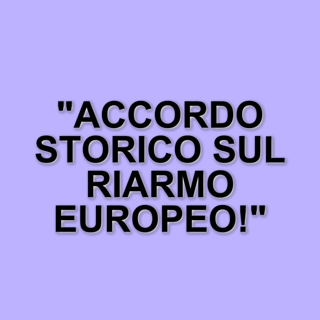 Il Partito Democratico raggiunge un accordo sulla revisione del piano di riarmo europeo