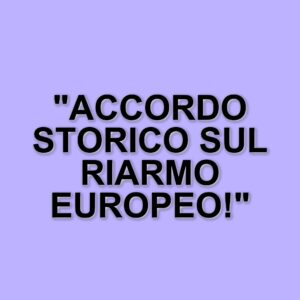 Il Partito Democratico raggiunge un accordo sulla revisione del piano di riarmo europeo