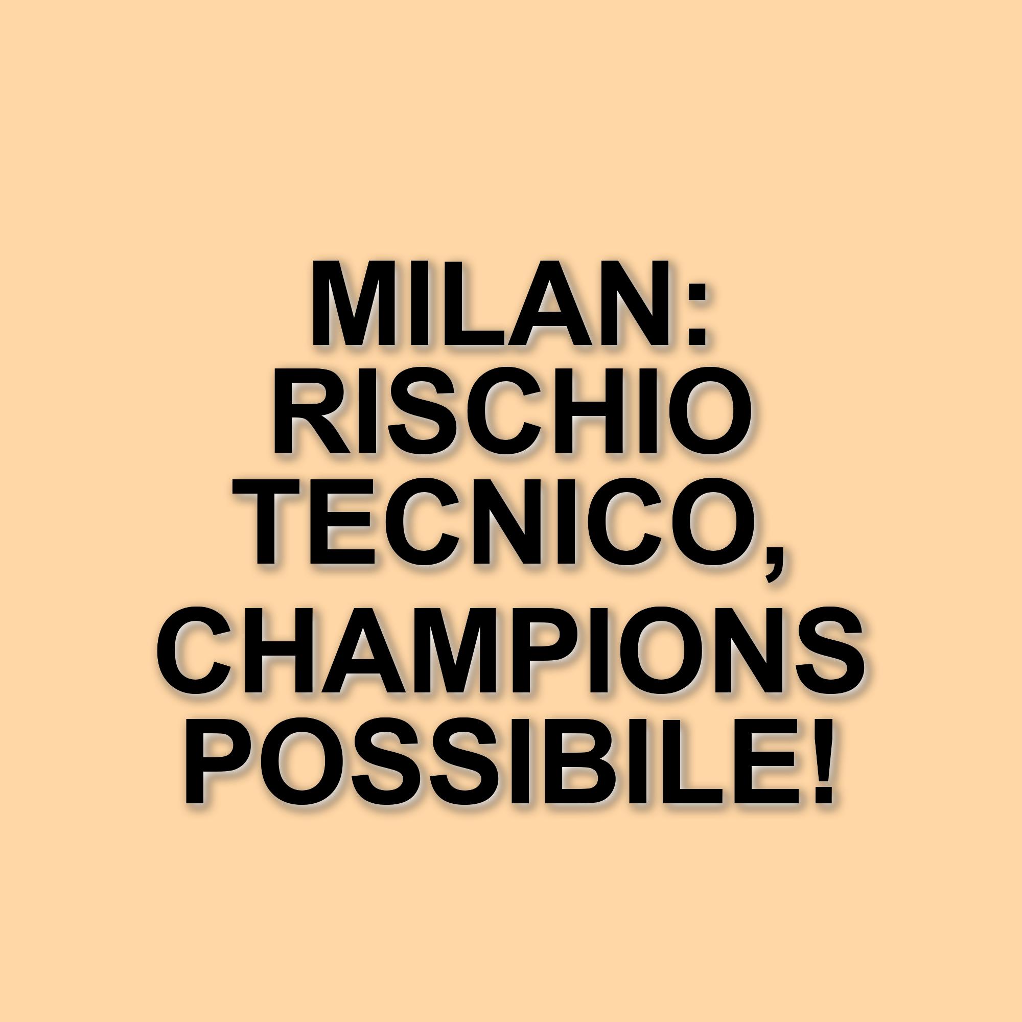 Il futuro incerto del Milan: il tecnico rossonero a rischio mentre la Champions è ancora possibile