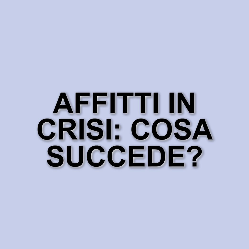 Affitti in Italia: Solo il 48% delle abitazioni in affitto è accessibile per le famiglie
