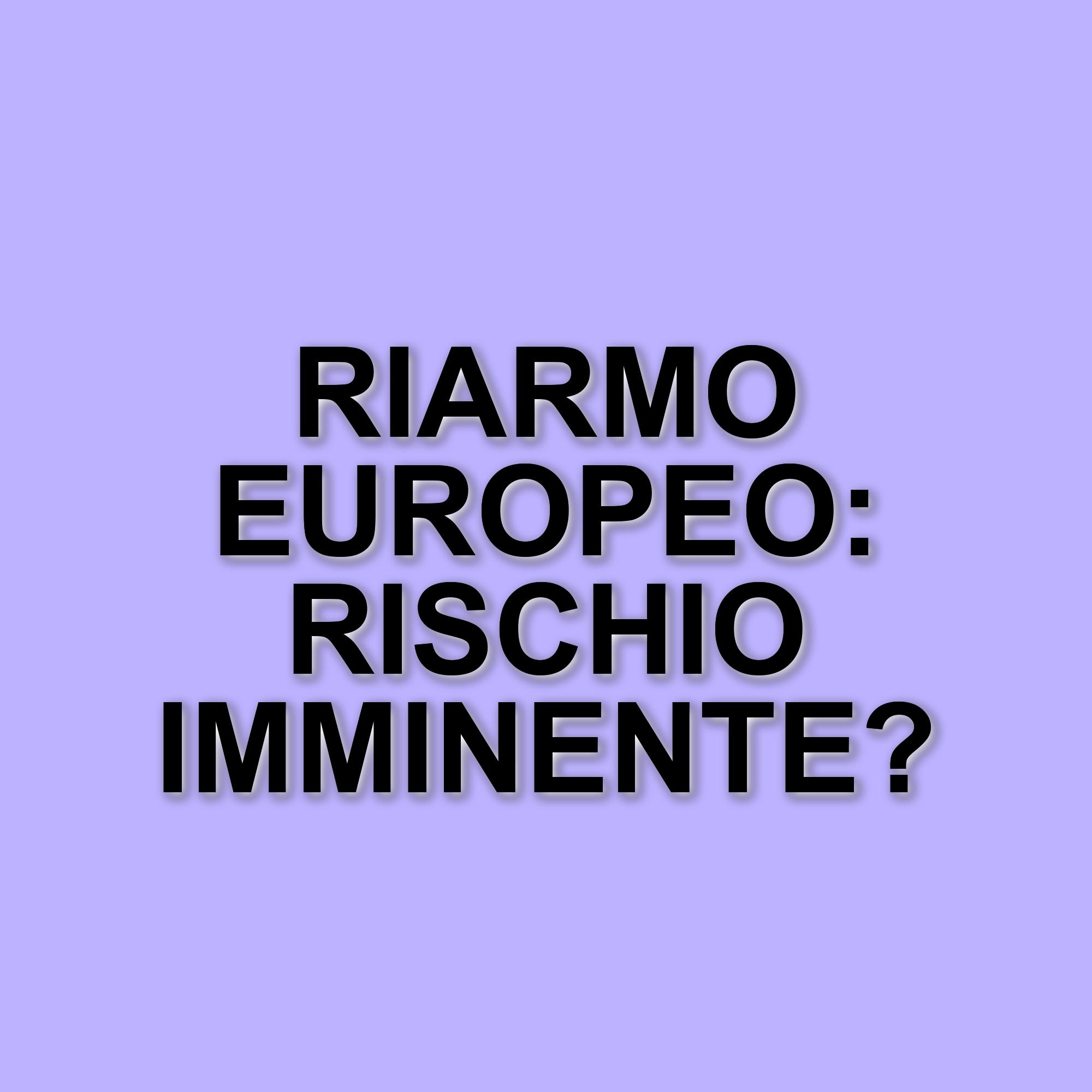 Il professor Orsini analizza il riarmo dell'Unione Europea e i rischi della guerra in Ucraina