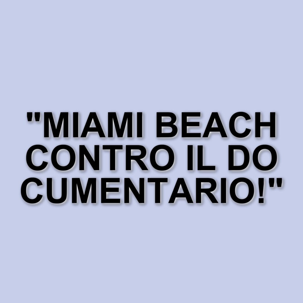 Il sindaco di Miami Beach minaccia O Cinema per la proiezione del documentario "No Other Land"