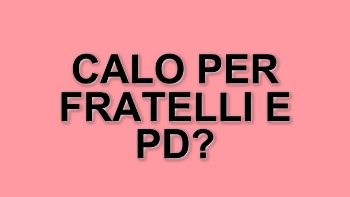 Sondaggio Politico: Fratelli D'Italia E Pd In Calo, Forza Italia E Lega In Crescita