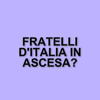 Intenzioni di voto in Italia: Fratelli d'Italia in crescita, Movimento 5 Stelle in calo