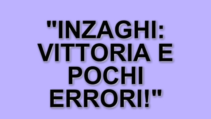 Inzaghi esprime soddisfazione dopo la vittoria dell'Inter contro l'Atalanta: "Abbiamo concesso poco"