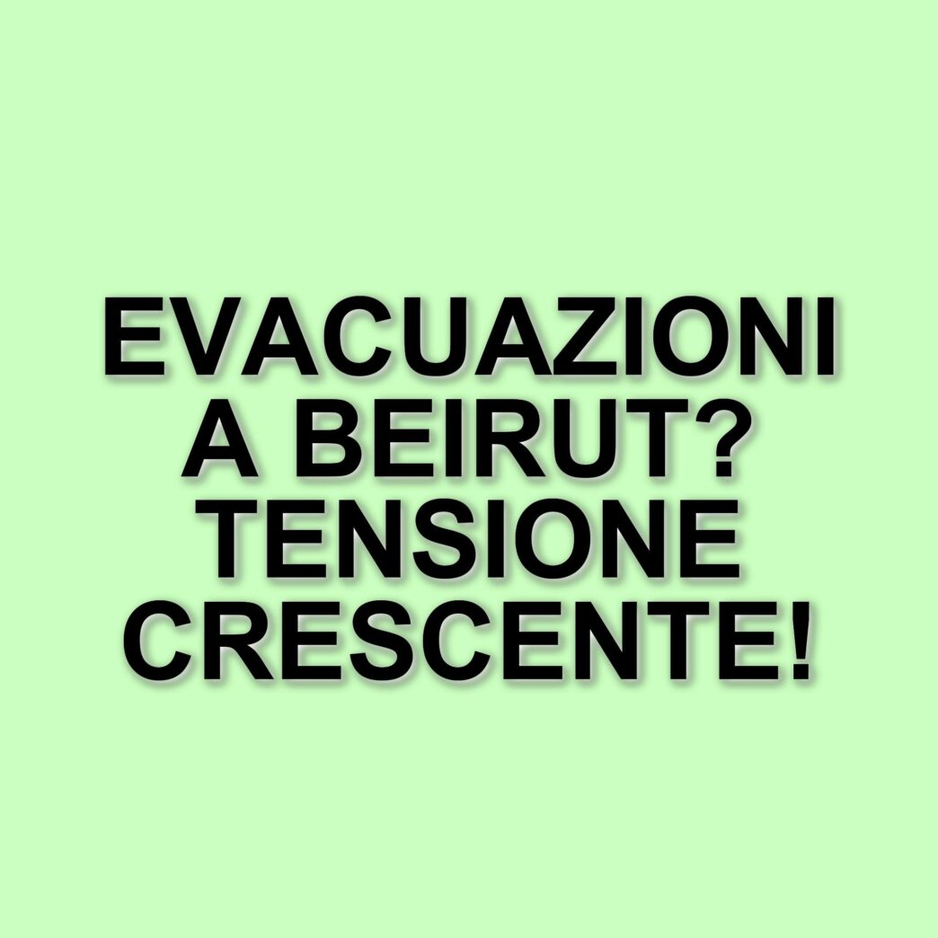 Tensioni a Beirut: i militari israeliani avvertono i civili di lasciare un'area strategica