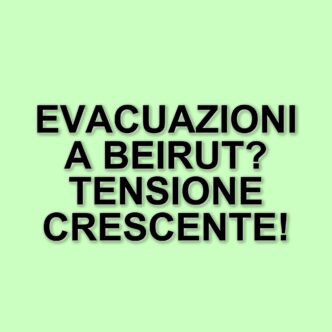 Tensioni a Beirut: i militari israeliani avvertono i civili di lasciare un'area strategica