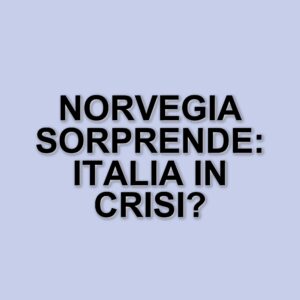 Italia in allerta: la Norvegia trionfa e mette pressione nel girone di qualificazione ai Mondiali
