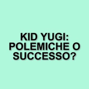 Kid Yugi: il giovane rapper che sta rivoluzionando il panorama musicale italiano