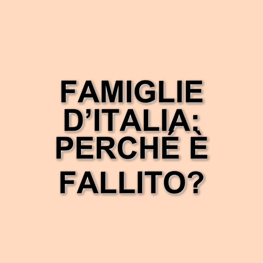 La7 e il flop di Famiglie d’Italia: un tentativo di intrattenimento fallito