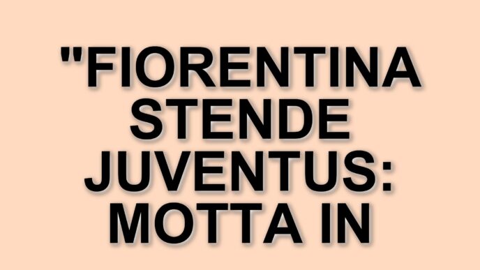 La Fiorentina infligge un duro colpo alla Juventus: il futuro di Thiago Motta in bilico