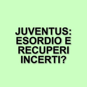 La Juventus di Igor Tudor si prepara all'esordio ufficiale contro il Genoa: le ultime novità