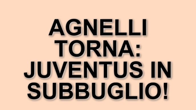 La Juventus e il ritorno di Andrea Agnelli: un tema caldo nel mondo del calcio