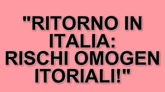 La complessa situazione di una coppia omogenitoriale in California: rischi legali al rientro in Italia